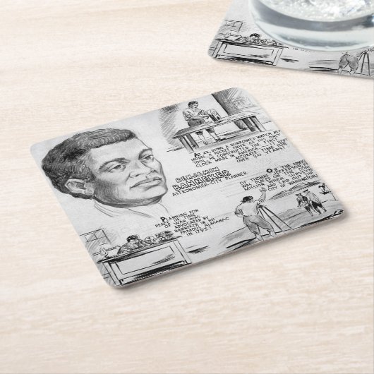 ベンジャミン・バンネカー:ブラックサイエンティスト&革命的 スクエアペーパーコースター (アングル)