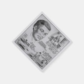 ベンジャミン・バンネカー:ブラックサイエンティスト&革命的 スタンダードカクテルナプキン (角)