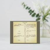 ベンジャミン・フランクリンの定期日程 ポストカード (スタンド正面)