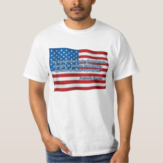 ベンジャミン・フランクリンの引用文のTシャツ Tシャツ