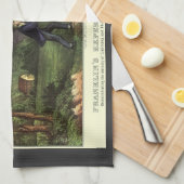 ベンジャミン・フランクリンの雷と凧の実験 キッチンタオル (四つ折り)