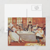 ベンジャミン・フランクリンの電気実験 ポストカード (正面/裏面)