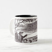 ベンジャミン・フランクリンは彼の凧の実験を行ないます ツートーンマグカップ (正面左)