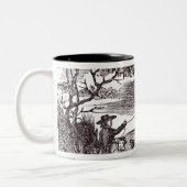 ベンジャミン・フランクリンは彼の凧の実験を行ないます ツートーンマグカップ (左)