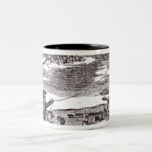 ベンジャミン・フランクリンは彼の凧の実験を行ないます ツートーンマグカップ (中央)