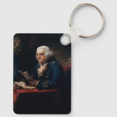 ベンジャミン・フランクリン創業の父、親指ポートレート キーホルダー (裏面)