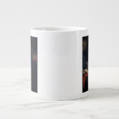 ベンジャミン・フランクリン創業の父、親指ポートレート ジャンボコーヒーマグカップ (正面)