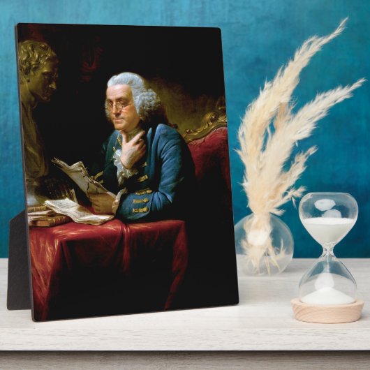 ベンジャミン・フランクリン創業の父、親指ポートレート フォトプラーク (側面)