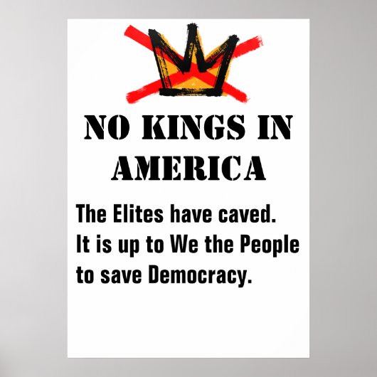 ベンジャミン・フランクリン名言 No Kings Protest ポスター (正面)