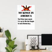 ベンジャミン・フランクリン名言 No Kings Protest ポスター (ホームオフィス)