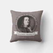 ベンジャミン・フランクリン引用文真実と誤報 クッション (裏面)