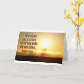 ベンジャミン・フランクリン著感動的な引用文 カード (黄色い花)