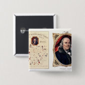 ベンジャミン・フランクリン1847年 缶バッジ (正面&裏面)