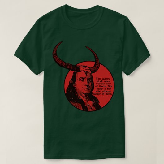 ベンジャミン・フランクリン・ホルンの危険 Tシャツ (デザイン正面)