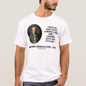 ベンジャミン・フランクリン 極めて難しい3つのこと Tシャツ (正面)