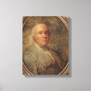 ベンジャミン・フランクリン、c.1780のポートレート キャンバスプリント