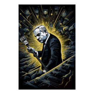 ベンジャミンNetanyahuマイク ポスター