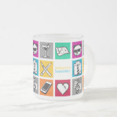 ベンジャーミンの手すり"立方体" フロストグラスマグカップ (正面右)