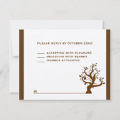 ベンジャーミンリーのカスタムRSVP 出欠カード (裏面)