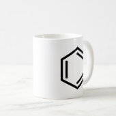 ベンゼンリングや輪記号 コーヒーマグカップ (正面右)