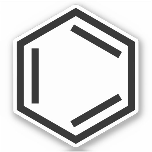 ベンゼンリングや輪記号 シール (正面)