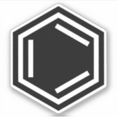 ベンゼンリングや輪記号 シール (正面)