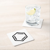 ベンゼンリングや輪記号 スクエアペーパーコースター (インサイチュ)