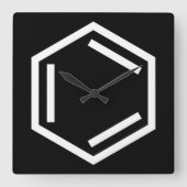 ベンゼンリングや輪記号 スクエア壁時計 (正面)