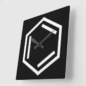 ベンゼンリングや輪記号 スクエア壁時計 (傾斜)