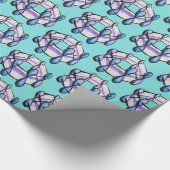 ベンゼン分子パターオーガニックン化学芸術 ラッピングペーパー (角)