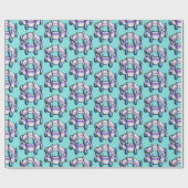 ベンゼン分子パターオーガニックン化学芸術 ラッピングペーパー (フラット)