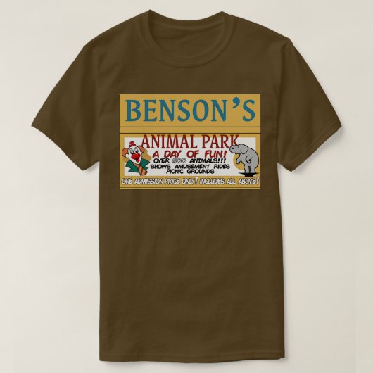 ベンソンズアニマルパーク Tシャツ (デザイン正面)