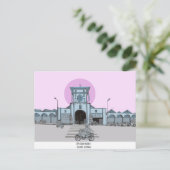 ベンタンマーケットサイゴンベトナムイラストレーション ポストカード (スタンド正面)