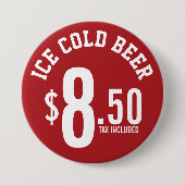 ベンダー優遇措置の供給 – 冷たいビールの販売者 缶バッジ (正面)