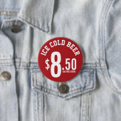 ベンダー優遇措置の供給 – 冷たいビールの販売者 缶バッジ (インサイチュ)