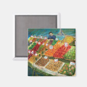 ベンダー磁石を生産(Pike Place Seattle) マグネット (正面/裏面)