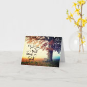 ベンチとツリーそれはよくカード カード (黄色い花)