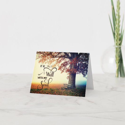 ベンチとツリーそれはよくカード カード (正面)