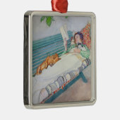 ベンチにあっている女性1913年 メタルオーナメント (右)