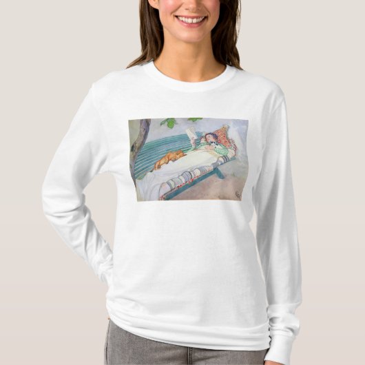 ベンチにあっている女性1913年 Tシャツ (正面)