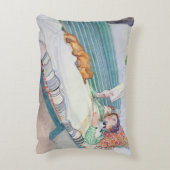 ベンチにあっている女性1913年(w/c紙で) アクセントクッション (裏面(縦))