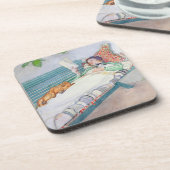 ベンチにあっている女性1913年(w/c紙で) コースター (左側)