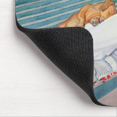 ベンチにあっている女性1913年(w/c紙で) マウスパッド (コーナー)