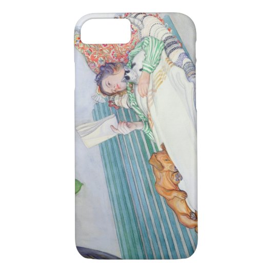 ベンチにあっている女性1913年(w/c紙で) Case-Mate iPhoneケース (裏面)