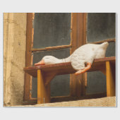 ベンチにガチョウを置くラッピング紙 ラッピングペーパー (フラット)