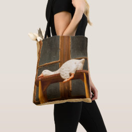 ベンチにガチョウを置く トートバッグ