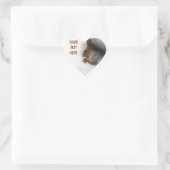 ベンチにリスとナッツ ハートシール (バッグ)