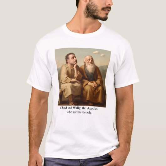 ベンチに座っていた使徒、チャドとウォーリー Tシャツ (正面)