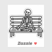 ベンチに座っているスケルトン シール (シート)