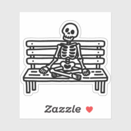 ベンチに座っているスケルトン シール